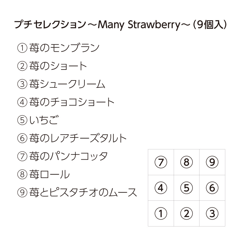 プチセレクション～Many Strawberry～（９個入）