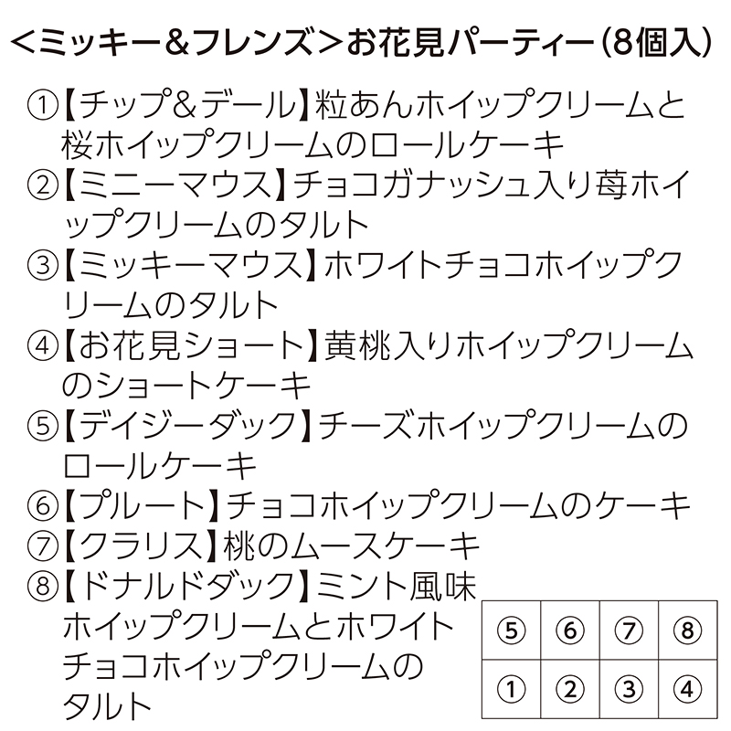＜ミッキー＆フレンズ＞お花見パーティー（8個入）