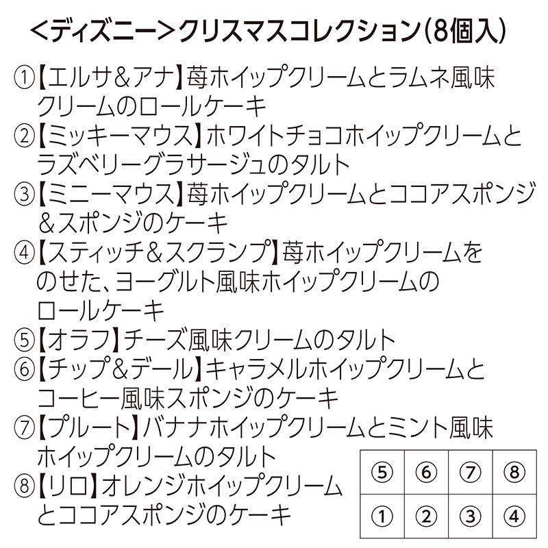 【11】＜ディズニー＞クリスマスコレクション（8個入）